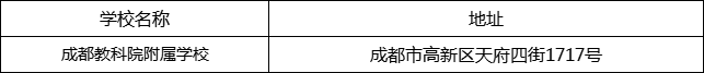 成都市成都教科院附屬學(xué)校地址在哪里？
