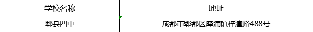成都市郫縣四中地址在哪里？