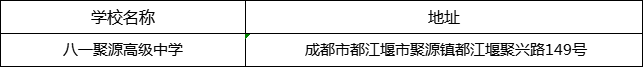 成都市八一聚源高級中學地址在哪里？