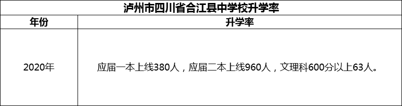 2024年瀘州市四川省合江縣中學(xué)校升學(xué)率怎么樣？