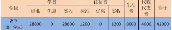 2024年眉山市眉山東辰國際學(xué)校學(xué)費、住宿費